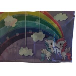 Unicorn Rainbow zip pillowcase 20x30 NWT